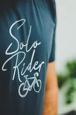 T-Shirt The Vandal "SOLO RIDER '' GRIS FONCÉ -Vélo Elegant Magasin 2398420542