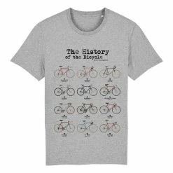 T-Shirt The Vandal "The History Of The Bicycle '' Gris Claire