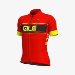 Alé Vetta Jersey Solid Red / Yellow Fluo