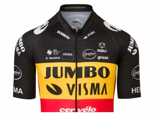 Maillot Champion De Belgique Wout Van Aert Jumbo Visma 2022 6 Maillot Champion De Belgique Wout Van Aert Jumbo Visma 2022 – Image 4
