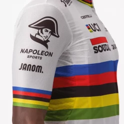 Maillot Castelli Competizione Champion Du Monde Remco Evenepoel 2023 Soudal Quick Step -Vélo Elegant Magasin 3475690838